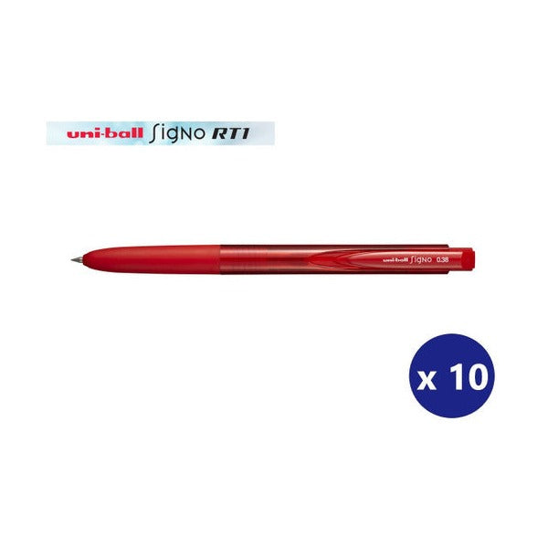 Uni-Ball Signo RT1 UMN155-038 Gel Ink Pen 0.38mm Red Box of 10 - image 1