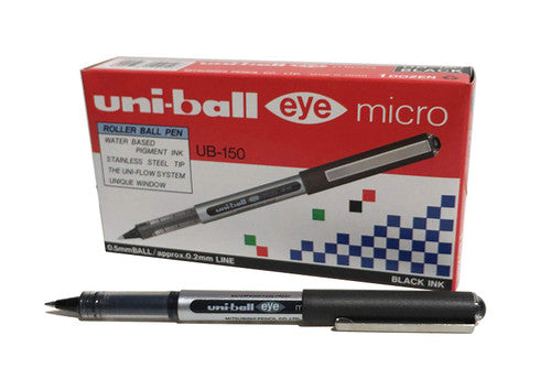 Uni-Ball Eye UB-150 Liquid Ink Rollerball Pen 0.5mm Black Box of 12