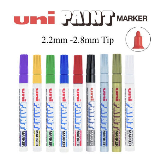 Uni Paint PX-20 Permanent Marker 2.8mm Bullet Tip White Box of 12