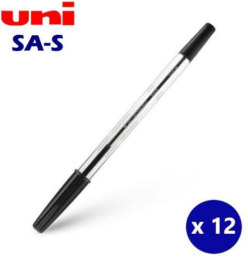 Uni SA-S Finsasbk Ballpoint Pen 0.7mm Black Box of 12