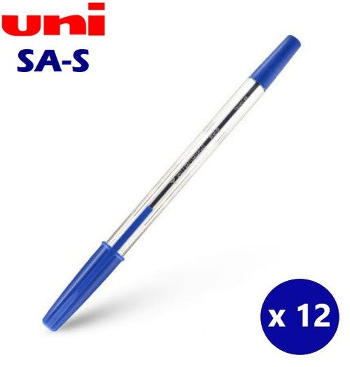 Uni SA-S Finsasbl Ballpoint Pen 0.7mm Blue Box of 12