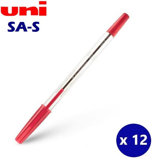 Uni SA-S Ballpoint Pen 0.7mm Red Box of 12