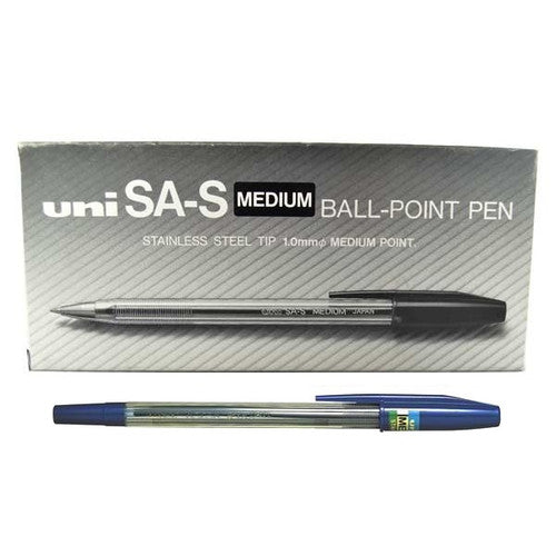 Uni SA-S Ballpoint Pen 1.0mm Blue Box of 12