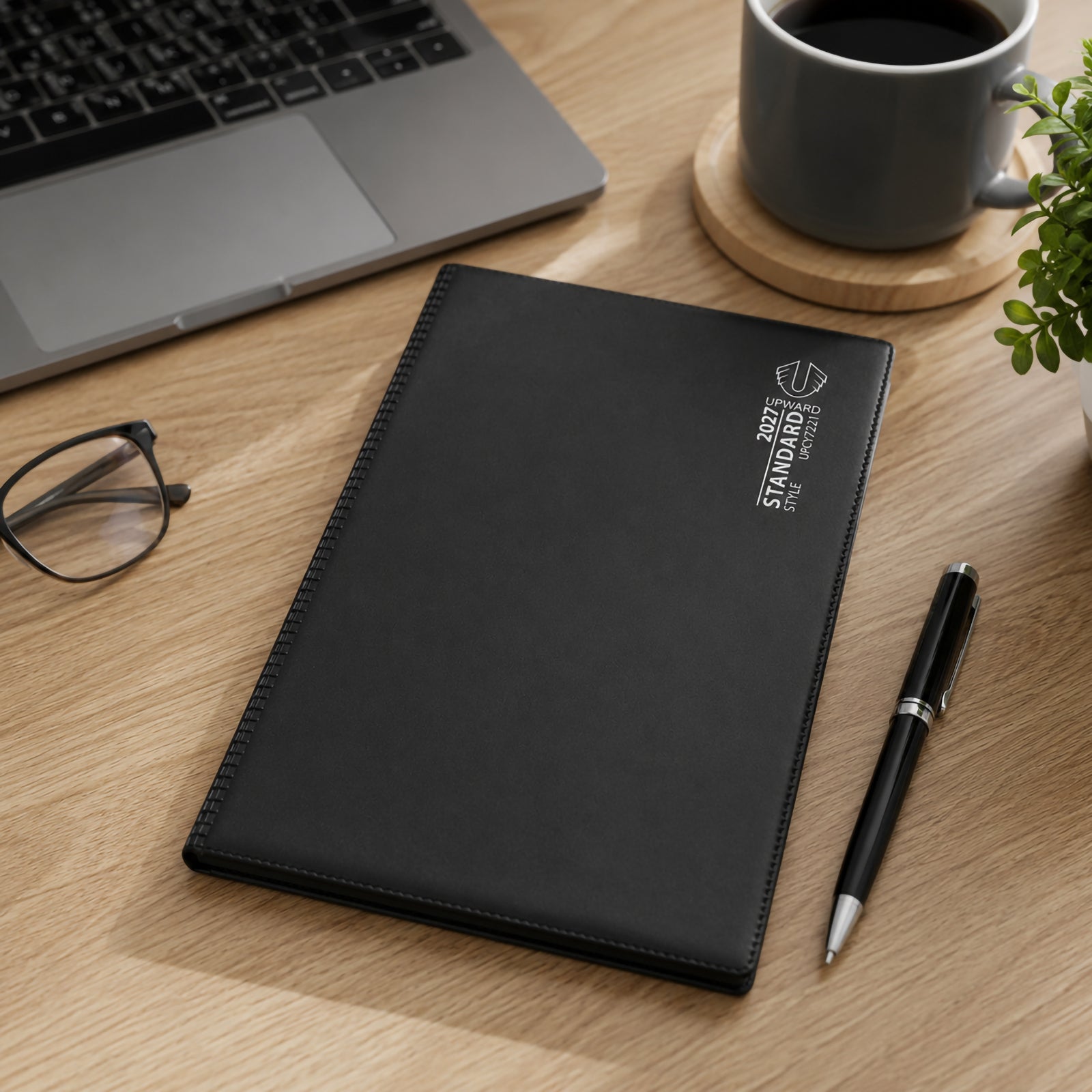 Upward Standard A5 Day To Page Diary 2027 Black - image 3