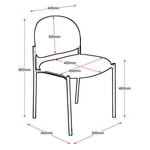 Rapidline V100 Visitor Chair Black Fabric