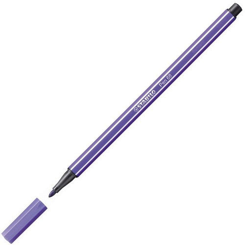 Stabilo Pen 68 Premium Colouring Fibre Tip Pen 1.0mm Violet Box of 10