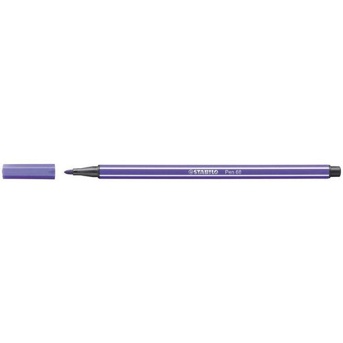 Stabilo Pen 68 Premium Colouring Fibre Tip Pen 1.0mm Violet Box of 10