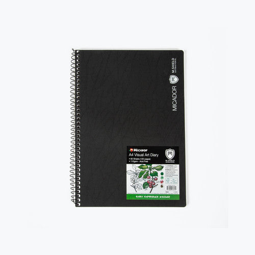 Micador Visual Art Diary A4 Black Cover Box of 12