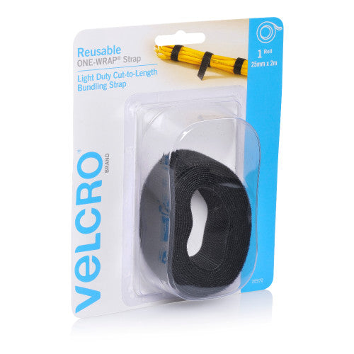 Velcro Brand One Wrap Light Duty Reusable Bundling Strap 25mm x 2m Black