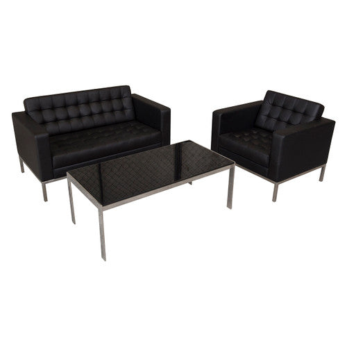 Rapidline Venus 2 Seater Lounge Black PU