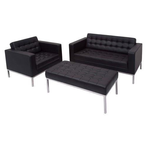 Rapidline Venus Ottoman Black PU