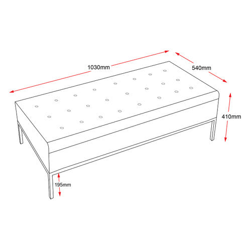 Rapidline Venus Ottoman Black PU