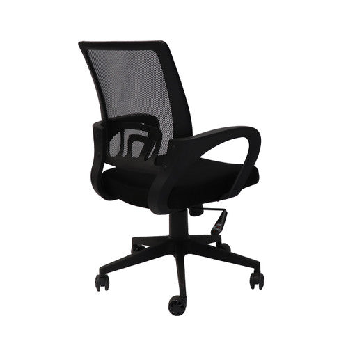 Rapidline Vesta Mesh Back Chair with Arms Black Fabric