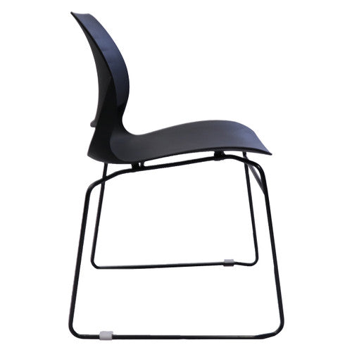 Rapidline Vivid Visitor Chair Sled Base Black