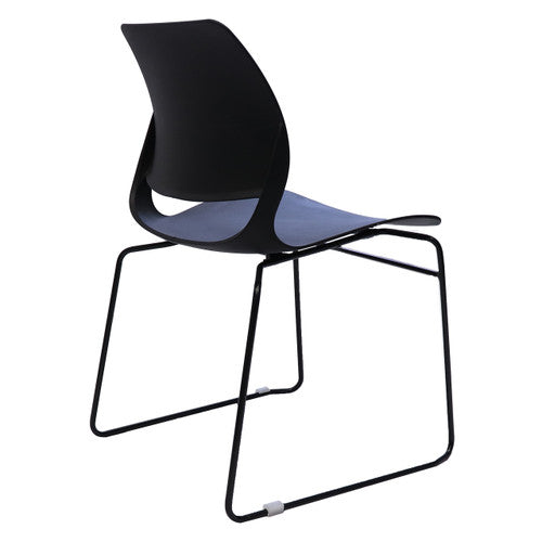 Rapidline Vivid Visitor Chair Sled Base Black
