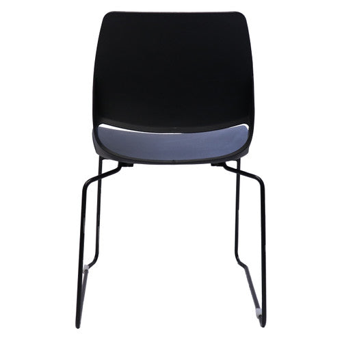 Rapidline Vivid Visitor Chair Sled Base Black