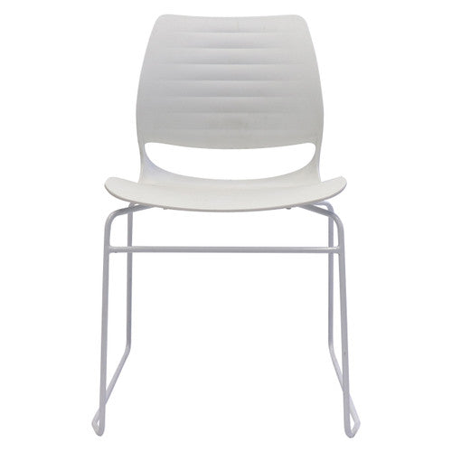 Rapidline Vivid Visitor Chair Sled Base White