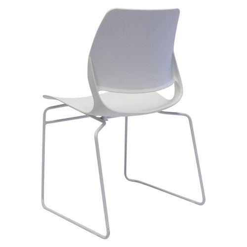 Rapidline Vivid Visitor Chair Sled Base White