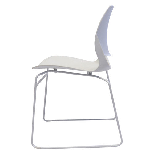 Rapidline Vivid Visitor Chair Sled Base White