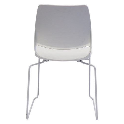 Rapidline Vivid Visitor Chair Sled Base White