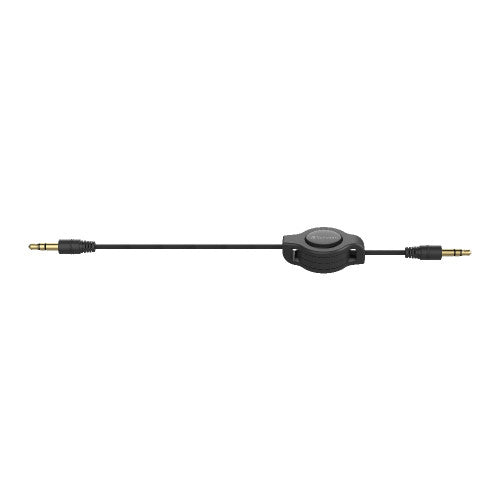 Both 3.5mm male connectors of the Verbatim AUX cable displayed side by side