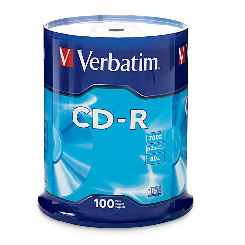Verbatim CD-R Branded Silver 100 Pack Spindle - image 1