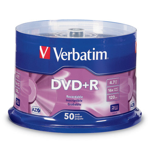 Verbatim DVD Plus R Branded Silver 50 Pack Spindle - image 1