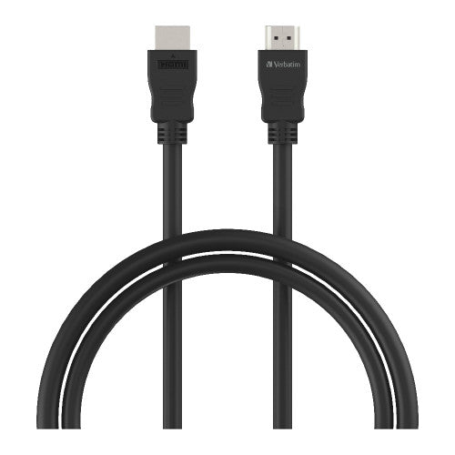 Verbatim HDMI 1.4B Cable 1m in black on a white background