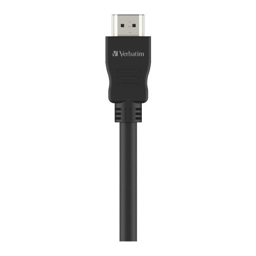 Full length view of the Verbatim 1m black HDMI cable laid flat