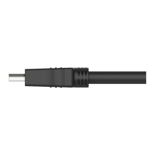Verbatim HDMI cable connected to the back of a monitor