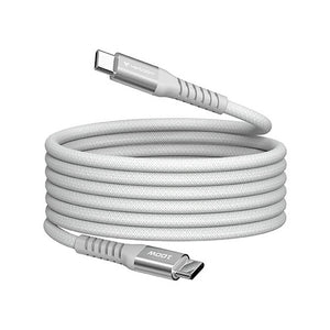 Verbatim 100W Magnetic USB-C to USB-C Cable 120cm coiled on a white background showing magnetic connector ends
