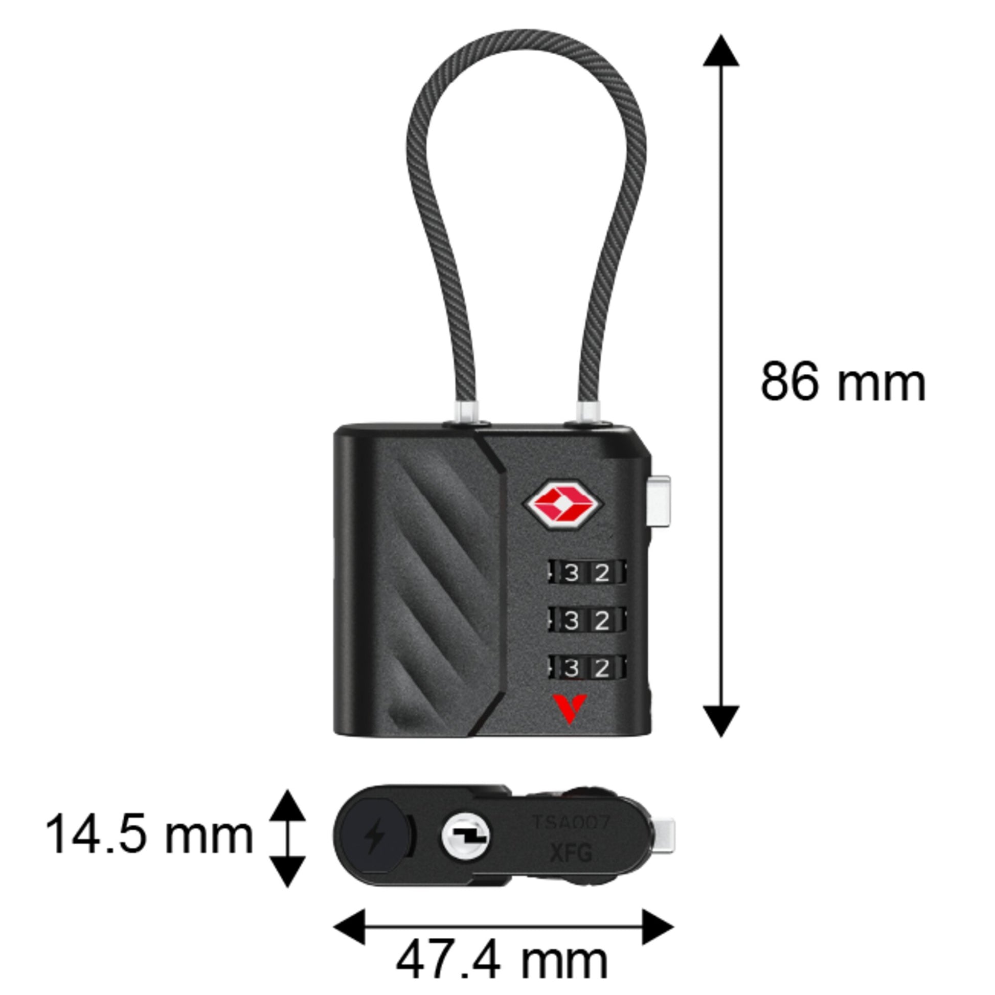 Verbatim My Finder Dual TSA Travel Lock-3