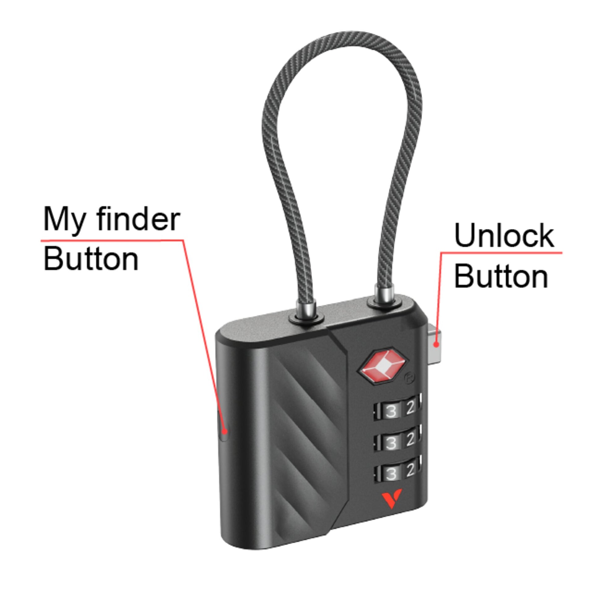 Verbatim My Finder Dual TSA Travel Lock-5