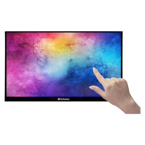 Verbatim 15.6 inch monitor slim lightweight design on desk
