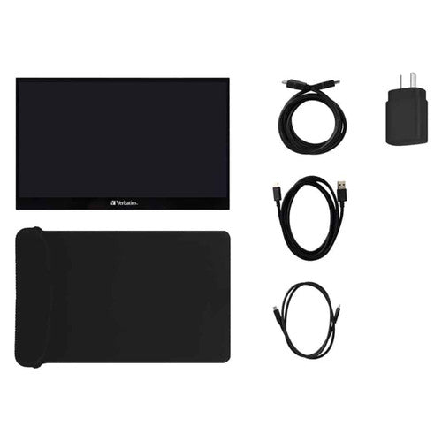 Verbatim portable monitor aluminium housing side profile