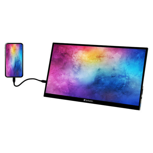 Verbatim portable touchscreen monitor integrated speaker detail