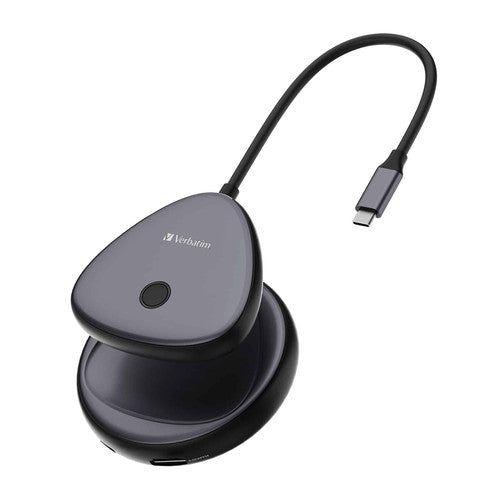 Close-up of the USB-C connection port on the Verbatim 4K Wireless Adapter