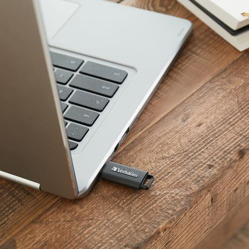 Verbatim 128GB USB Type C flash drive - front view showing compact design