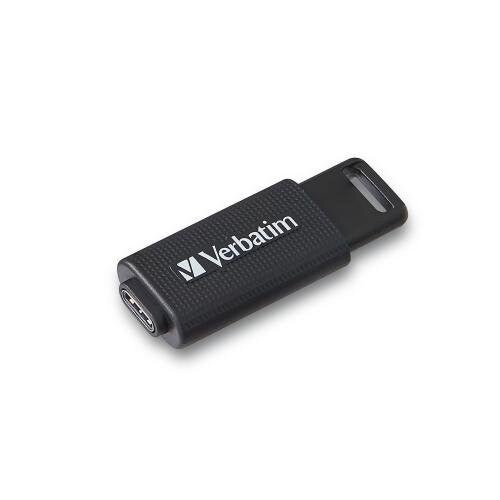 Close-up of the retractable USB Type C connector on the Verbatim Store N Go flash drive