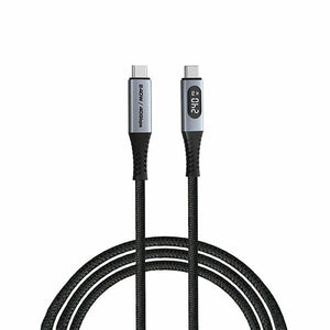 Verbatim USB-C to USB-C 240W cable with integrated LED power display and aramid fibre reinforcement, 120cm length