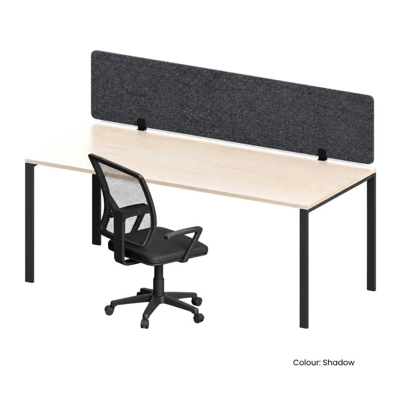 Visionchart DS24-SA-2460 SANA Serenity Desk Screen 24mm Above Desk 2400x600mm. Alternate view 1. Supplied product image from Visionchart for Mega Office Supplies.