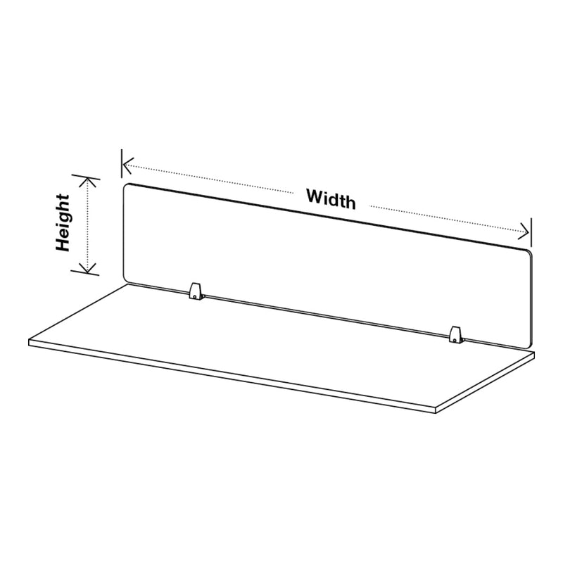 Visionchart DS12-SA-1560 SANA Serenity Desk Screen 12mm Above Desk 1500x600mm. Alternate view 4. Supplied product image from Visionchart for Mega Office Supplies.