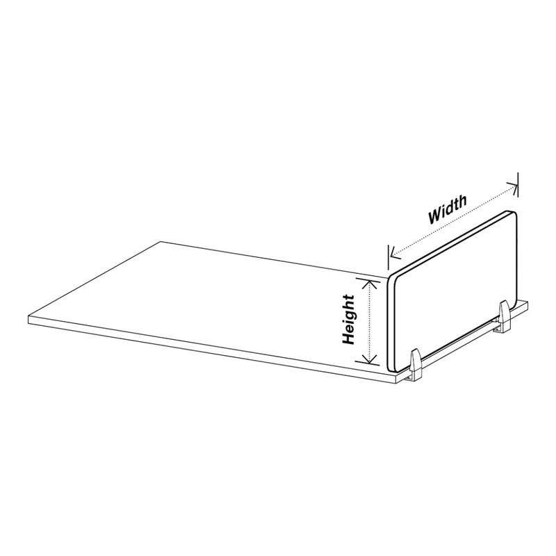 Visionchart DS24-SA-7440 SANA Serenity Desk Screen 24mm Above Desk Side 740x400mm. Alternate view 4. Supplied product image from Visionchart for Mega Office Supplies.