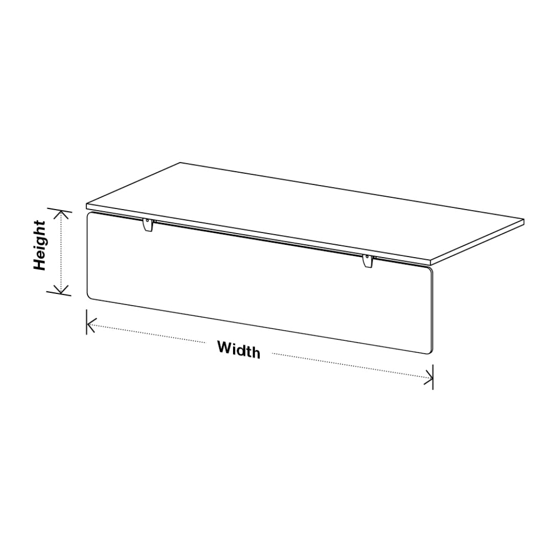 Visionchart DS24-SB-1560 SANA Serenity Desk Screen 24mm Below Desk 1500x600mm. Alternate view 4. Supplied product image from Visionchart for Mega Office Supplies.
