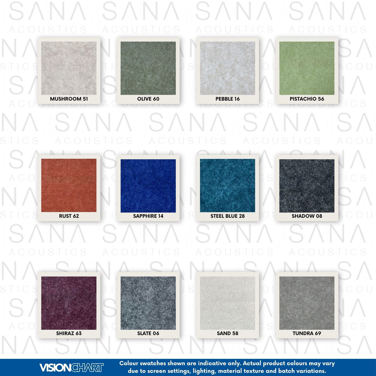 Visionchart SANA Altitude Dual Above & Below Desk Screen 1800 x 600 x 12mm Shadow - colour swatch