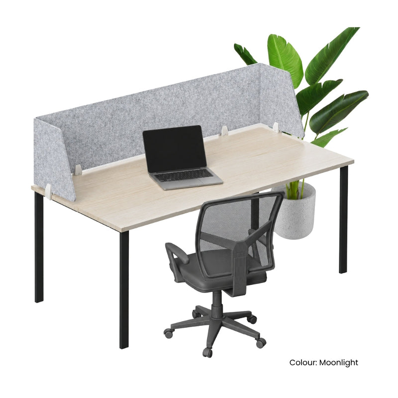 Visionchart DS24-UA-1860 SANA Serenity Desk Screen 24mm Above Desk Surround 1800x600x300mm. Alternate view 2. Supplied product image from Visionchart for Mega Office Supplies.