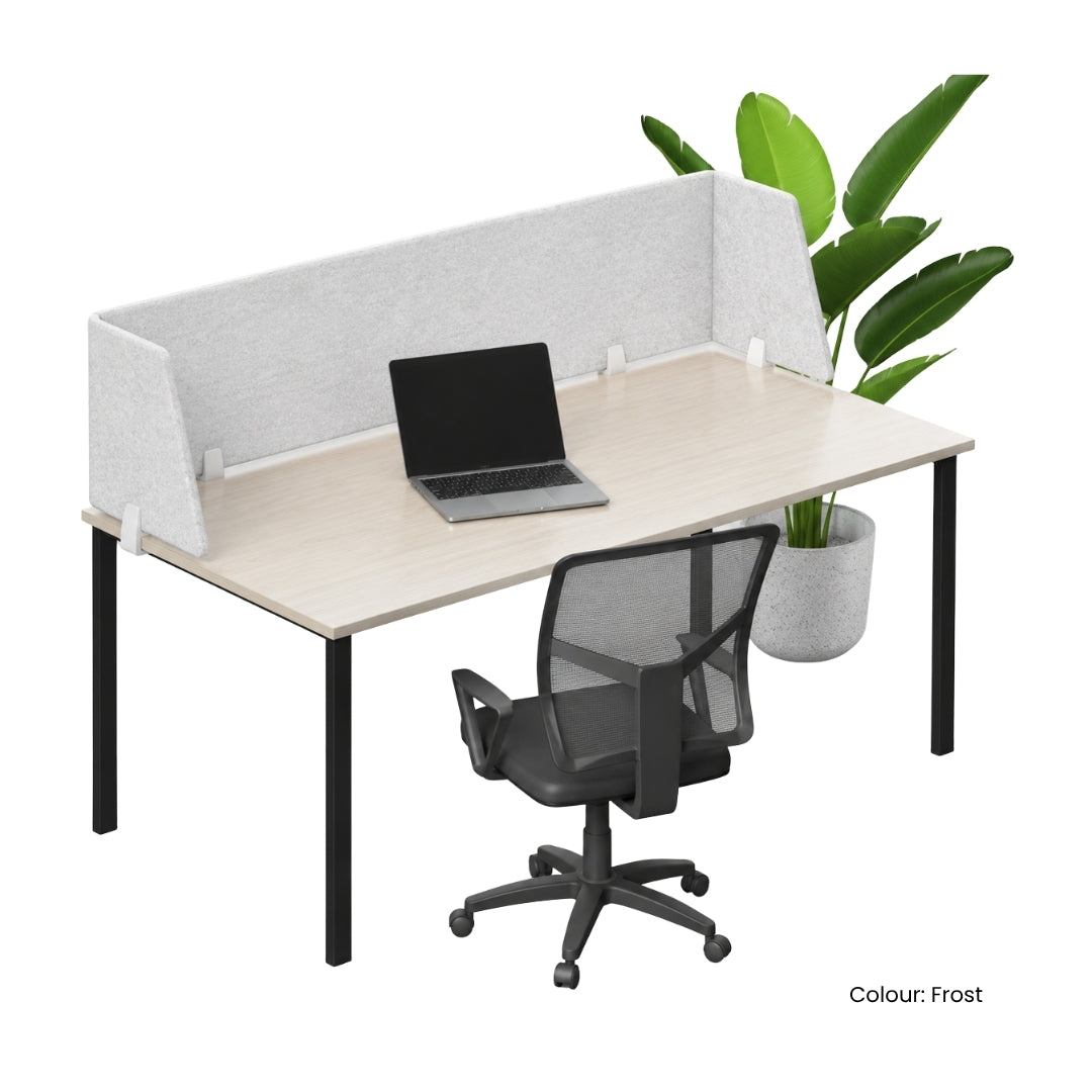 Visionchart DS12-UA-1260 SANA Serenity Desk Screen 12mm Above Desk Surround 1200x600+300+300mm. Alternate view 3. Supplied product image from Visionchart for Mega Office Supplies.