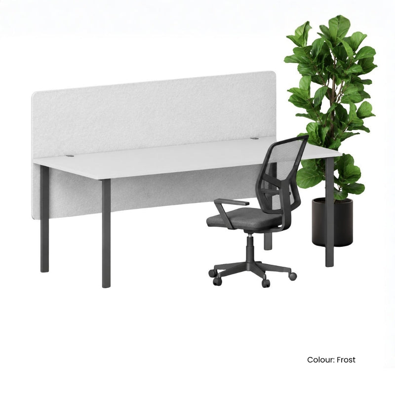 Visionchart DS24-SD-1860 SANA Serenity Desk Screen 24mm Above and Below Desk 1800x600mm. Alternate view 3. Supplied product image from Visionchart for Mega Office Supplies.