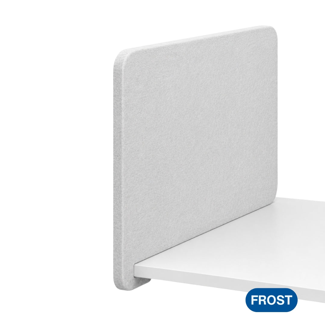 Visionchart DS24-SL-ALT8048 SANA Serenity Desk Screen 24mm Slide-On Divider 680x480mm Altitude Edge. Alternate view 1. Supplied product image from Visionchart for Mega Office Supplies.