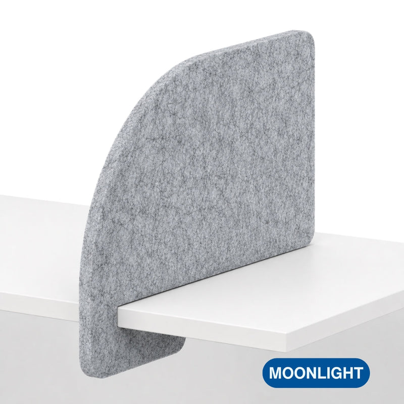 SANA Slide On Desk Screen 12mm 680 x 420mm Arc Style Moonlight - view 2
